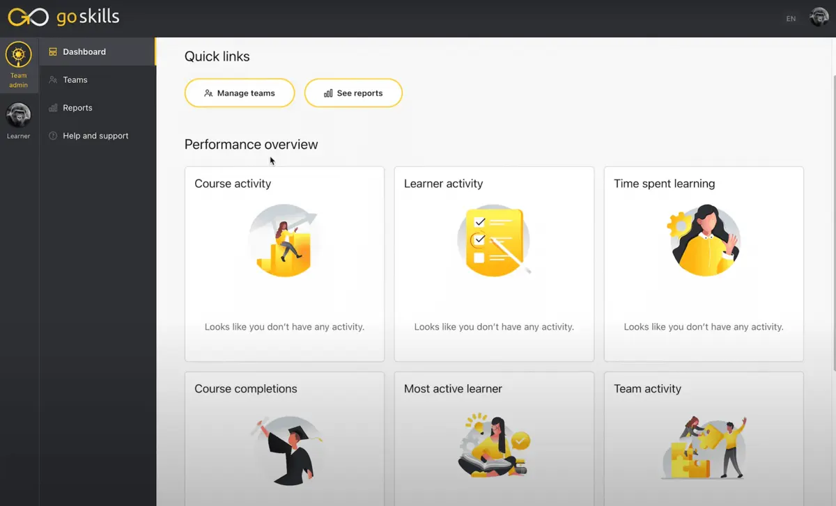 goskills lms dashboard