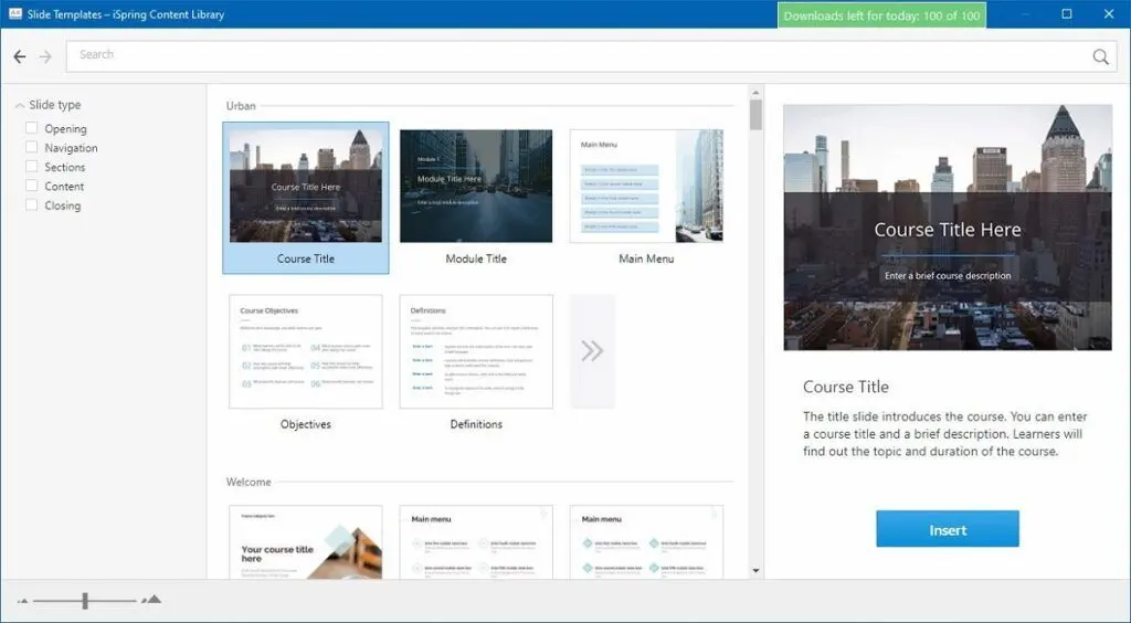 iSpring Learn seamlessly integrates with PowerPoint, which enables users to perform various tasks such as adding background templates, incorporating animated characters, objects, icons, etc.