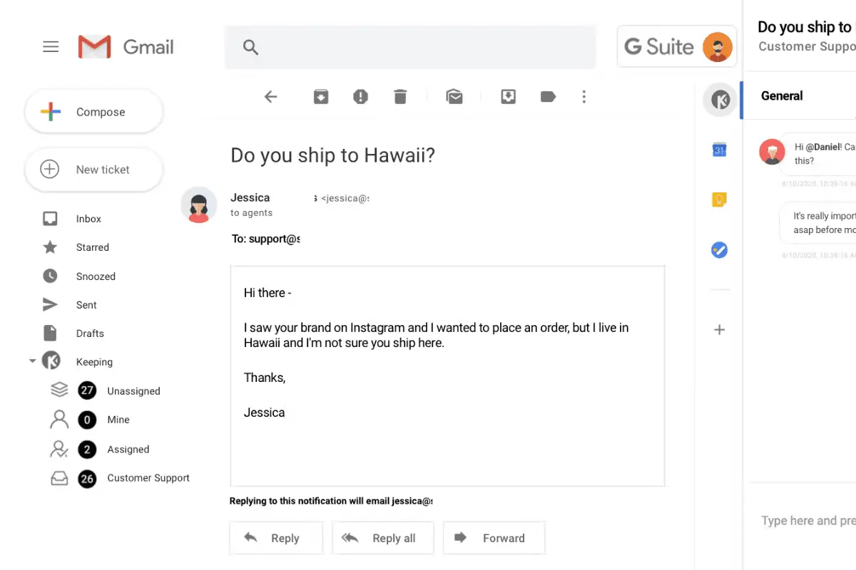 keeping gmail integration