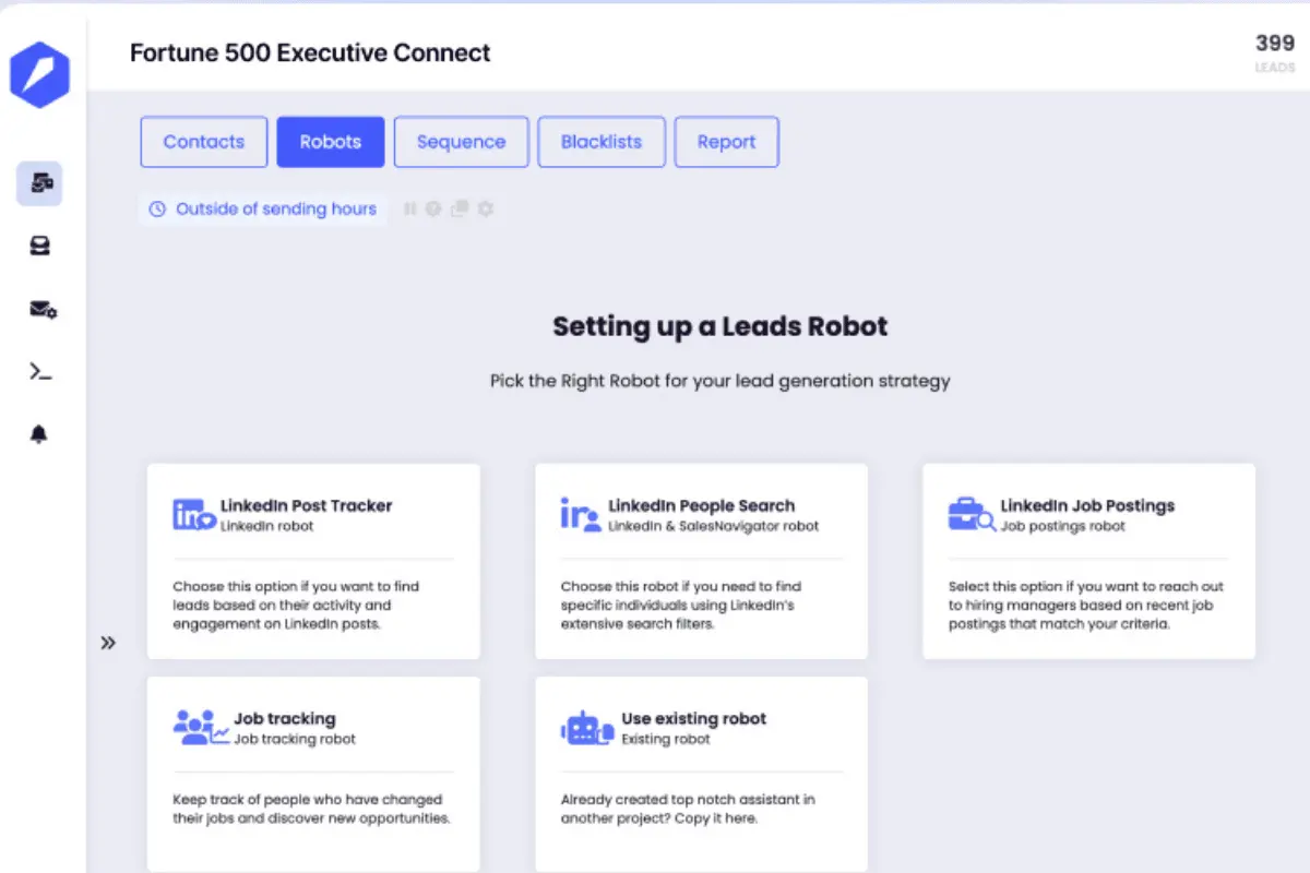 leadspicker dashboard