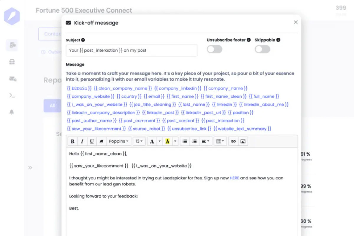 leadspicker lead engagement