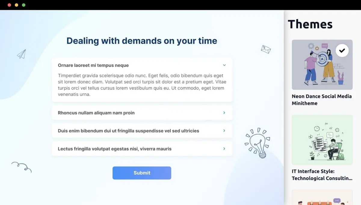Customizing themes in the My Learning Hub authoring tool
