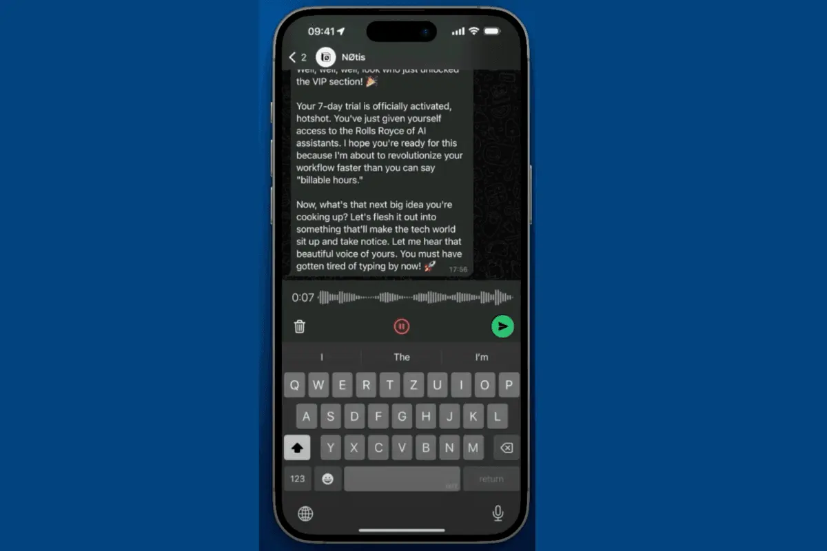 notis voice to text