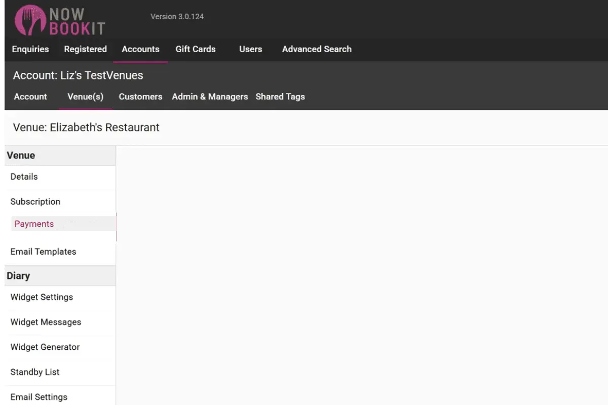 now book it dashboard
