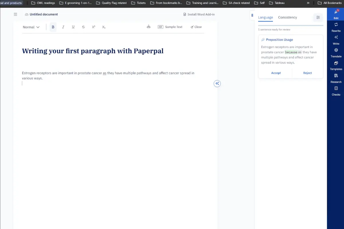 Paperpal grammar check