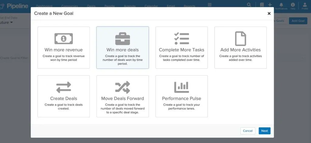 Pipeline CRM offers a customizable dashboard feature that empowers users to tailor their workspace.