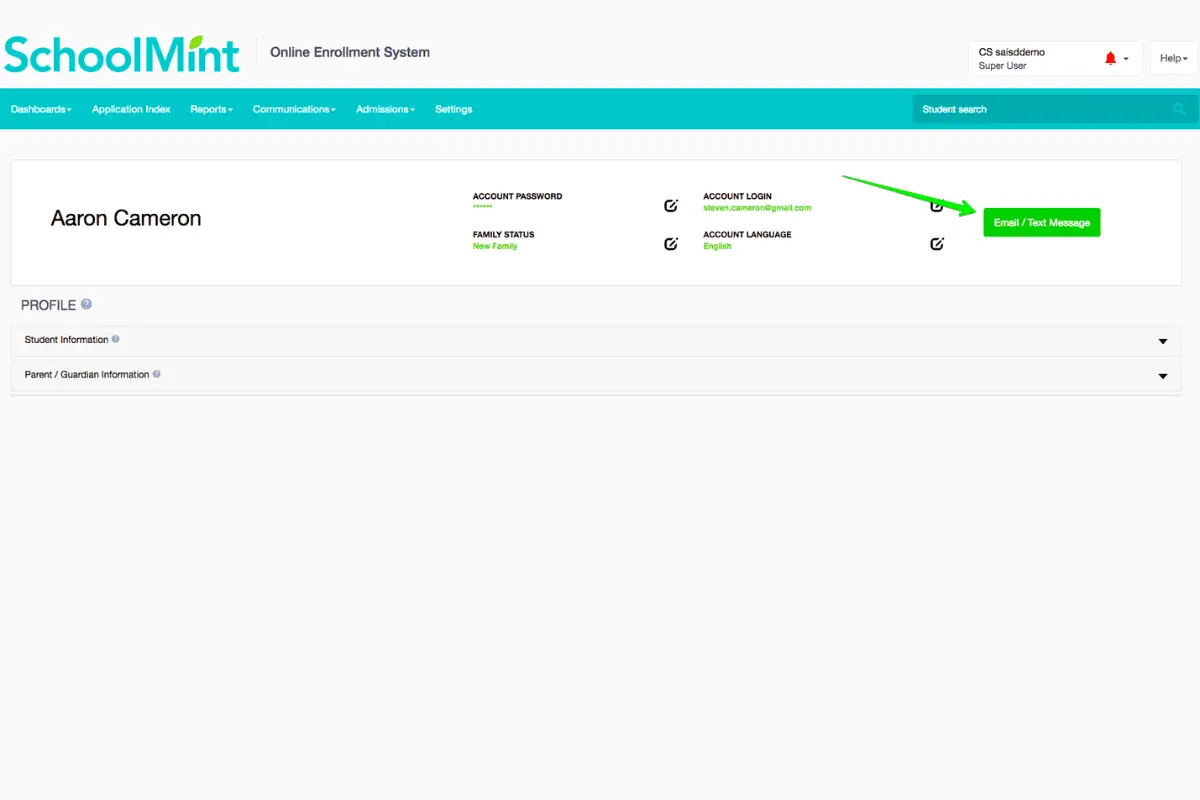 Schoolmint dashboard