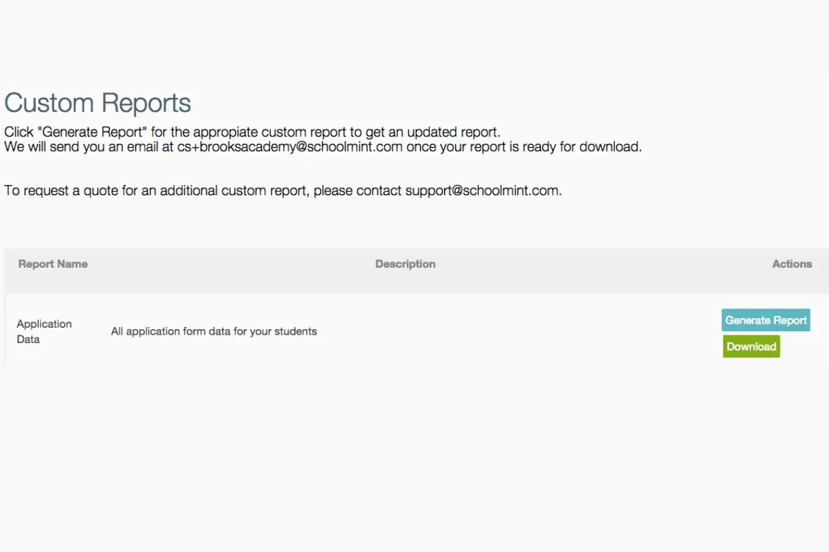SchoolMint custom reports