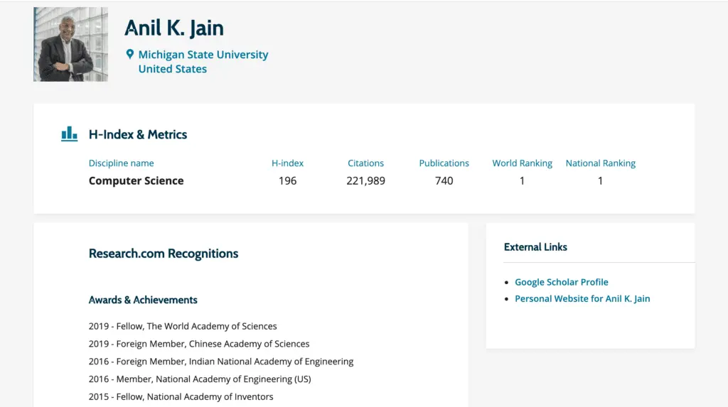 Scientist profiles are now much easier to navigate