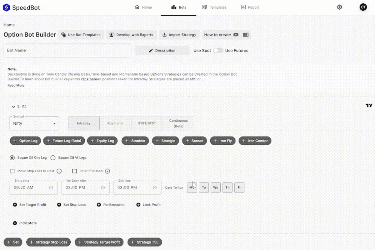 speedbot interface