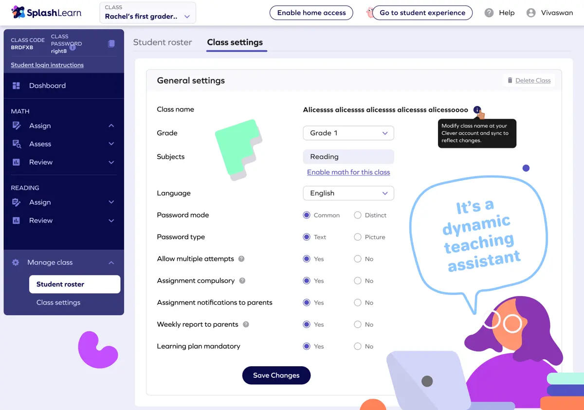 SplashLearn’s intuitive dashboard makes the app appealing to even the least tech-savvy.