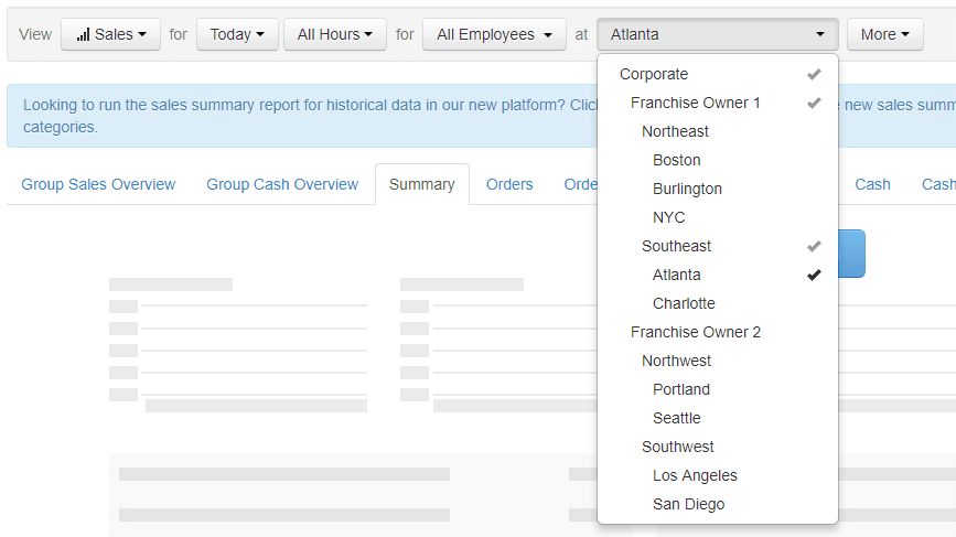 Users can also set up multiple restaurant locations in the Toast POS system.