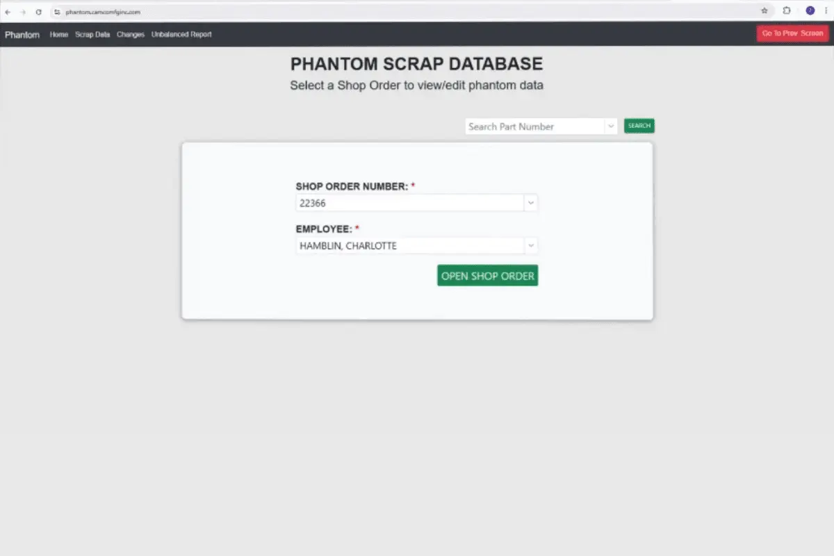 zuggo manufacturing erp phantom scrap database