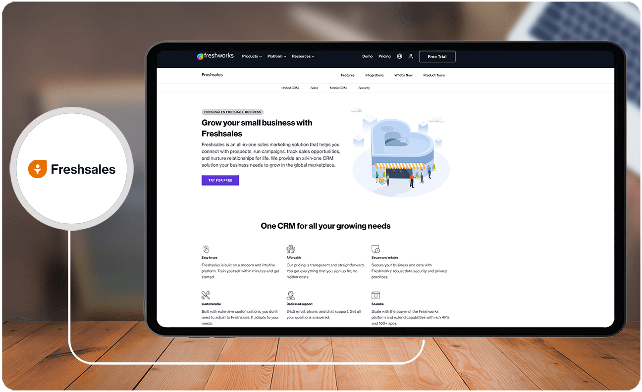Freshsales is an all-in-one CRM solution that helps businesses grow in the global marketplace.