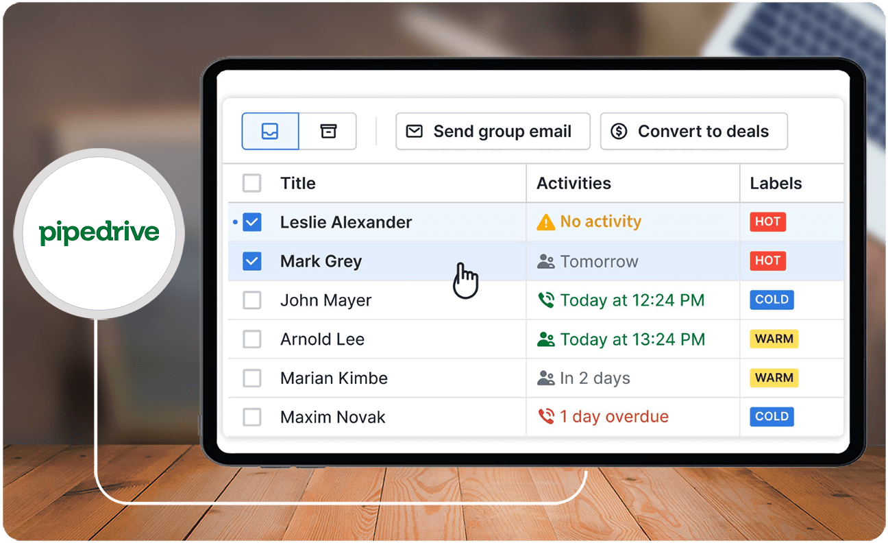 Pipedrive lets you streamline customer data and interactions into a single, uncomplicated tool, allowing quick action when opportunities arise.
