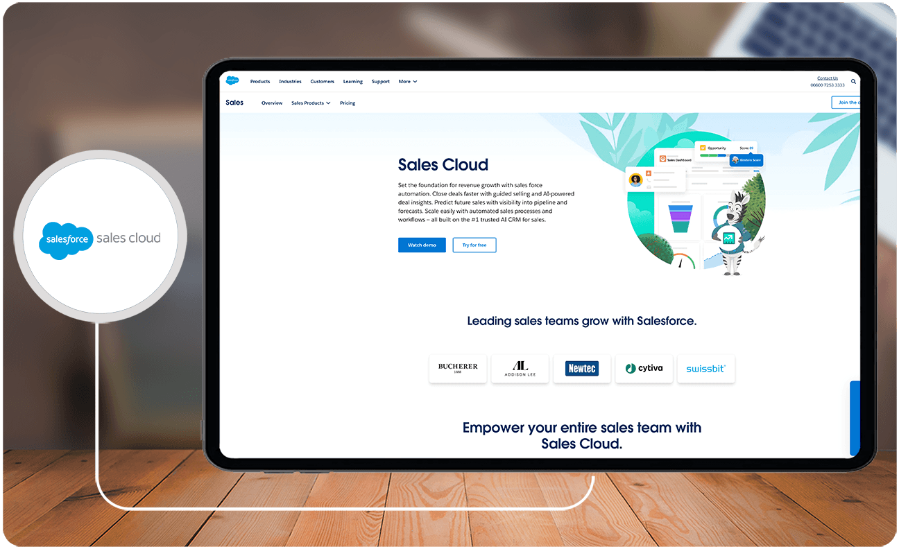 Salesforce Sales Cloud is designed to easily scale as businesses grow.