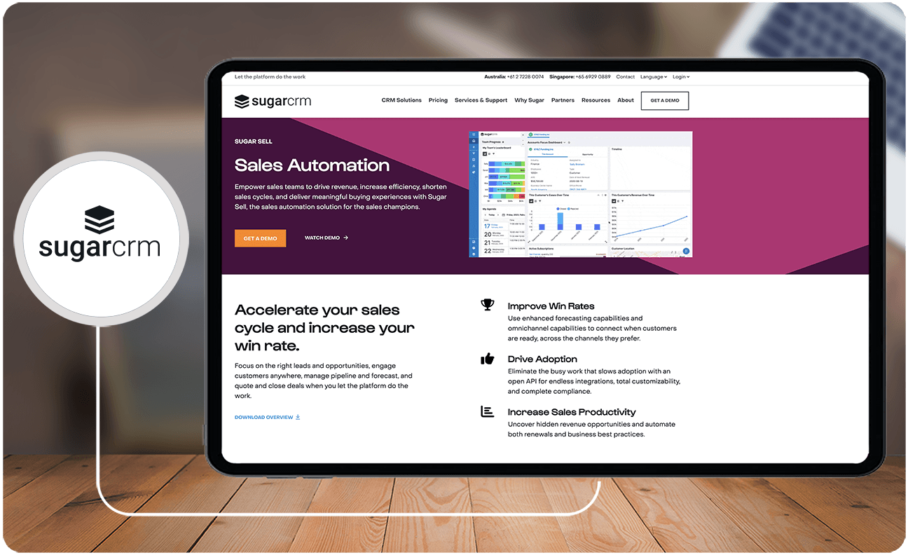 Sugar Sell aims to help businesses maximize their sales and marketing efforts.